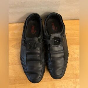 Puma Vernon V  Men's Black Leather Sneakers